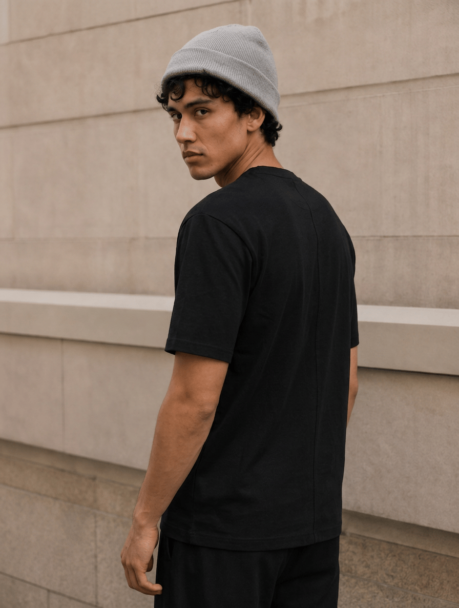 Cashmere Beanie worn — 5