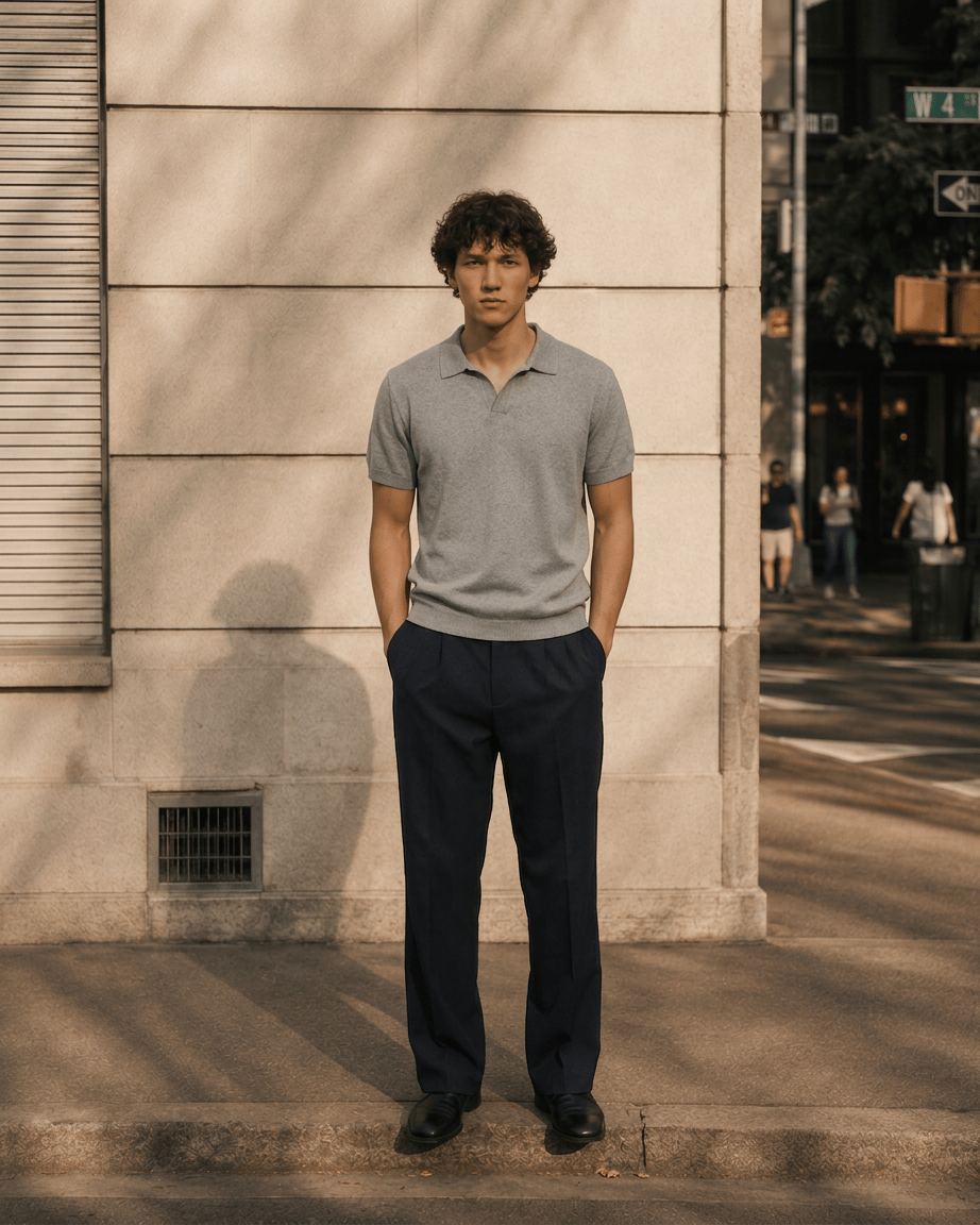 Pique Polo worn — 1