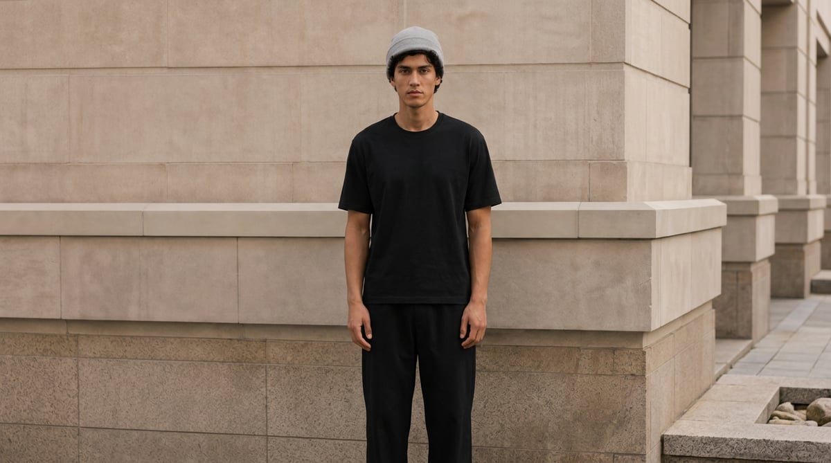 Cashmere Beanie worn — 1